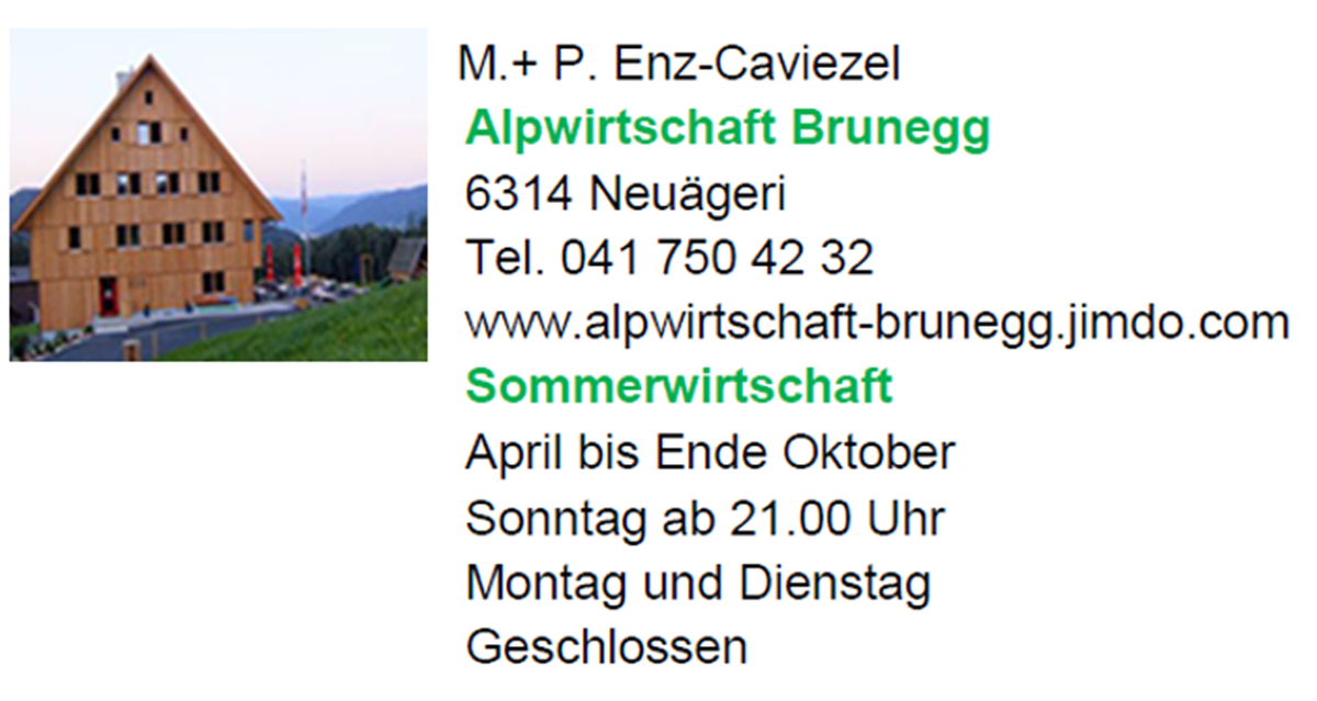 Alpwirtschaft Brunegg