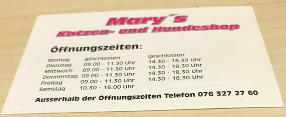 Mary's Katzen- und Hundeshop